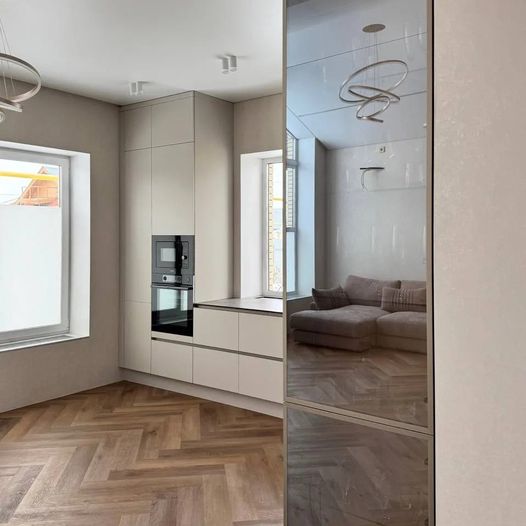 Кухня Бежевая Г-Образная